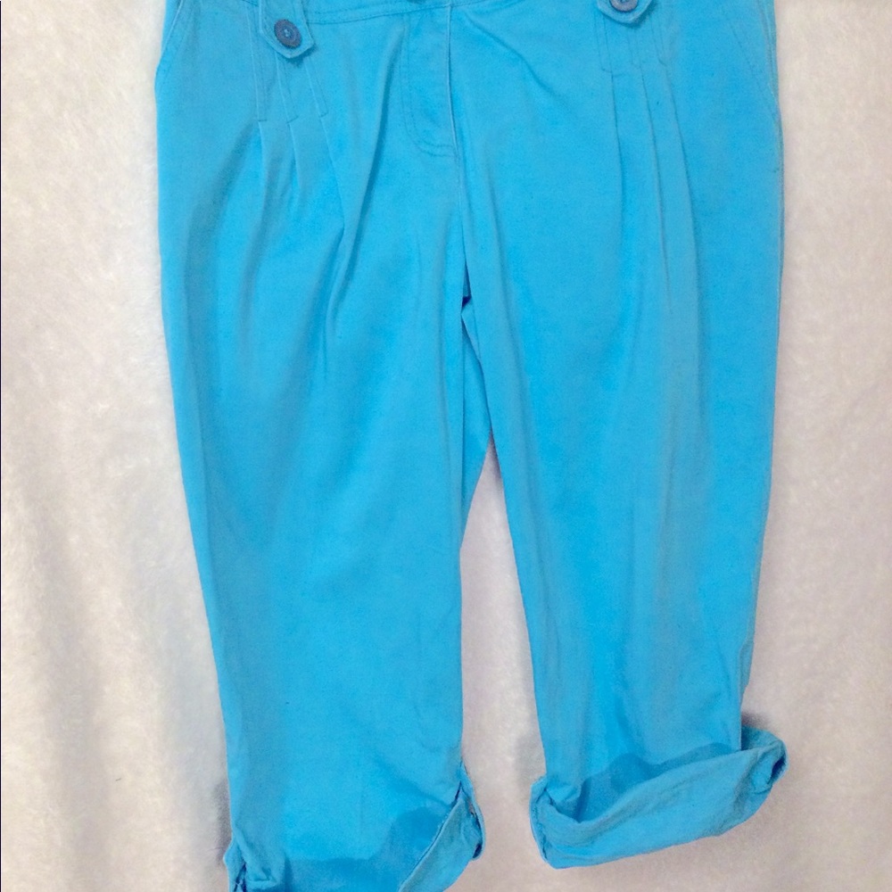 RETRO 90’s BRIGHT TURQUOISE Capris